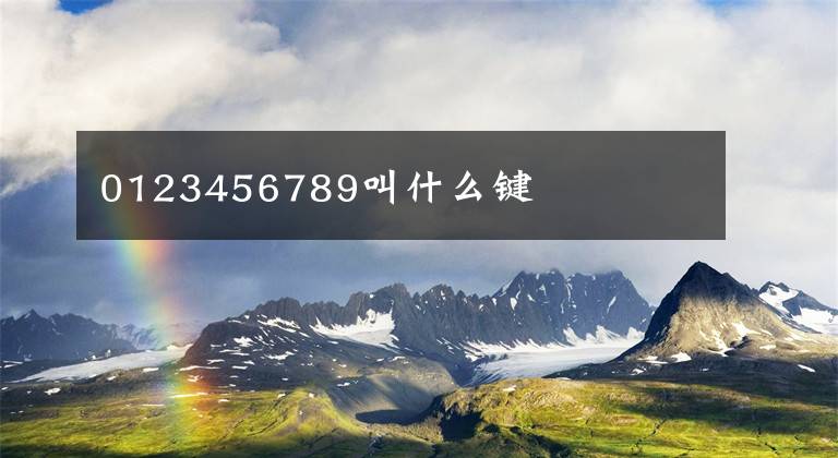 0123456789叫什么键