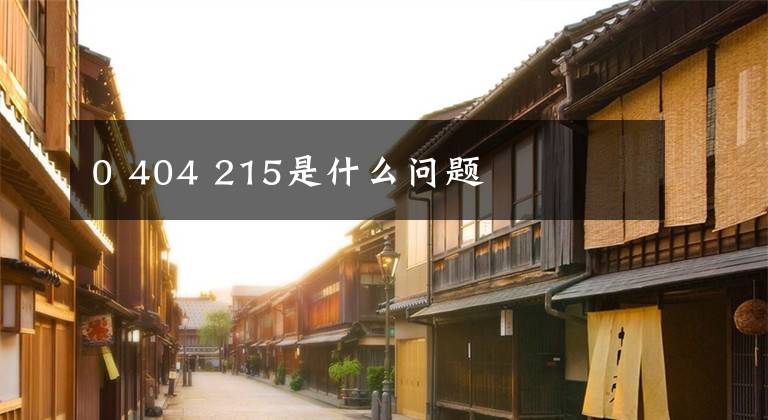 0 404 215是什么问题