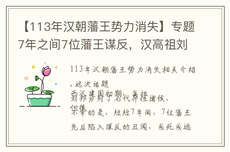 【113年汉朝藩王势力消失】专题7年之间7位藩王谋反,汉高祖刘邦效法西周分封,为何如此失败?