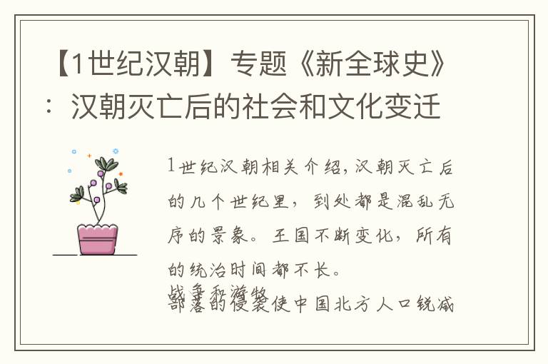 【1世纪汉朝】专题《新全球史》:汉朝灭亡后的社会和文化变迁