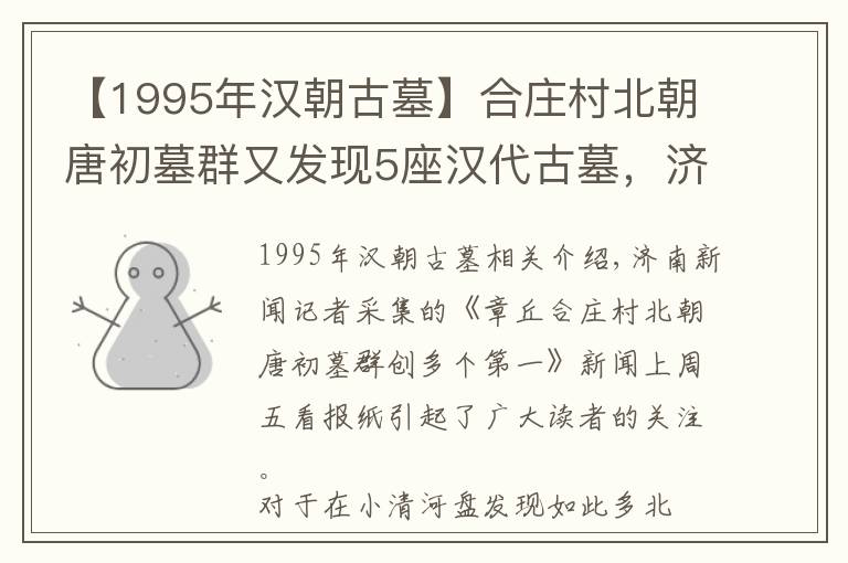 【1995年汉朝古墓】合庄村北朝唐初墓群又发现5座汉代古墓,济南报业记者独家探访