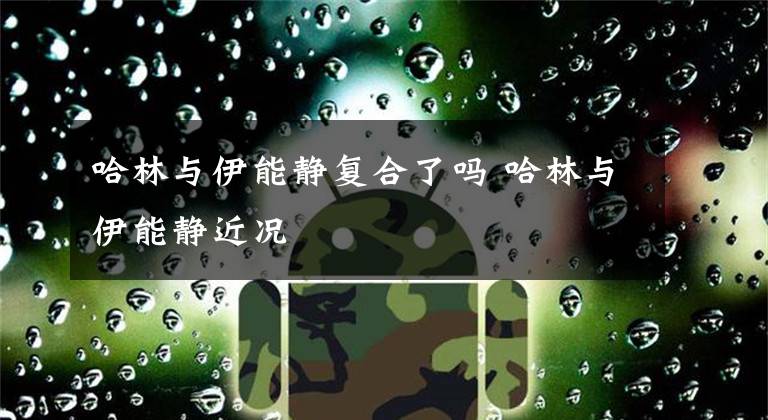 哈林与伊能静复合了吗 哈林与伊能静近况