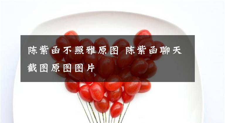 陈紫函不照雅原图 陈紫函聊天截图原图图片