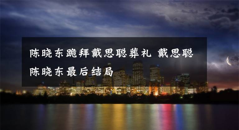 陈晓东跪拜戴思聪葬礼 戴思聪陈晓东最后结局
