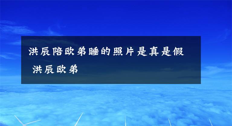 洪辰陪欧弟睡的照片是真是假 洪辰欧弟