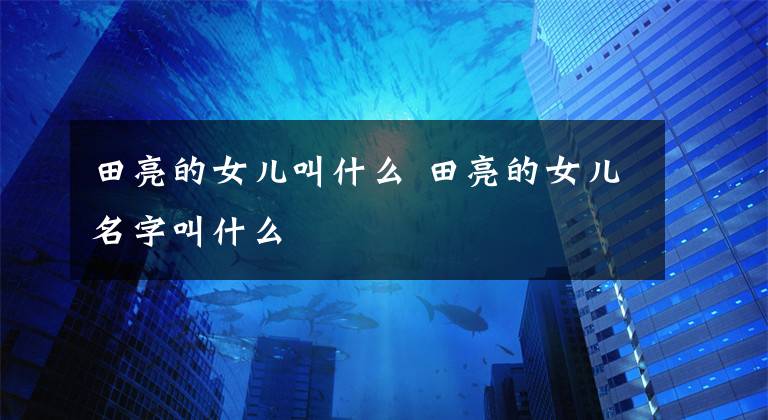 田亮的女儿叫什么 田亮的女儿名字叫什么