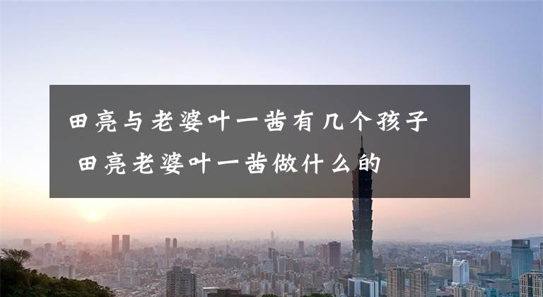 田亮与老婆叶一茜有几个孩子 田亮老婆叶一茜做什么的