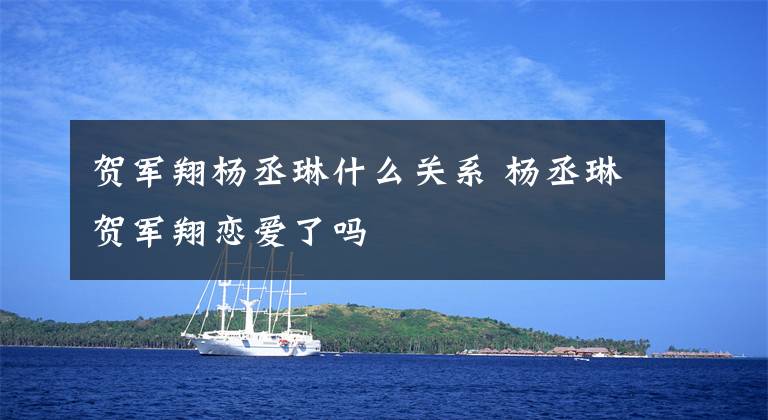 贺军翔杨丞琳什么关系 杨丞琳贺军翔恋爱了吗