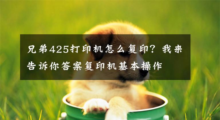 兄弟425打印机怎么复印?我来告诉你答案复印机基本操作