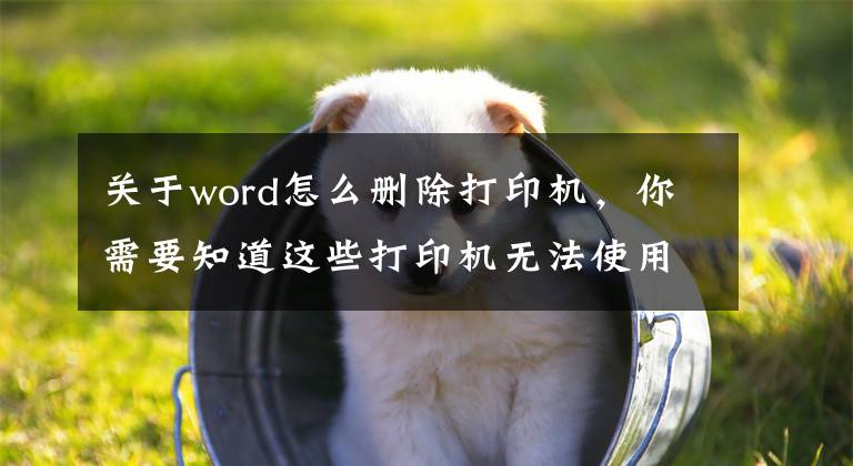关于word怎么删除打印机，你需要知道这些打印机无法使用怎么办？打印机驱动卸载重装的方法