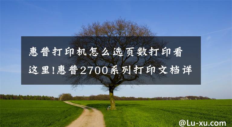 惠普打印机怎么选页数打印看这里!惠普2700系列打印文档详细图文