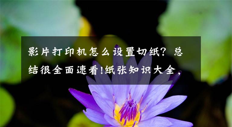 影片打印机怎么设置切纸？总结很全面速看!纸张知识大全，你想了解的都在这里