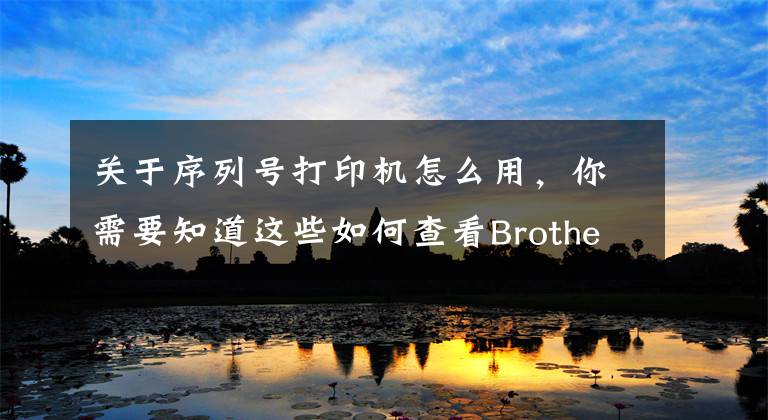 关于序列号打印机怎么用，你需要知道这些如何查看Brother兄弟打印机的序列号？