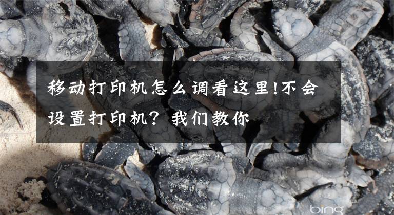 移动打印机怎么调看这里!不会设置打印机？我们教你