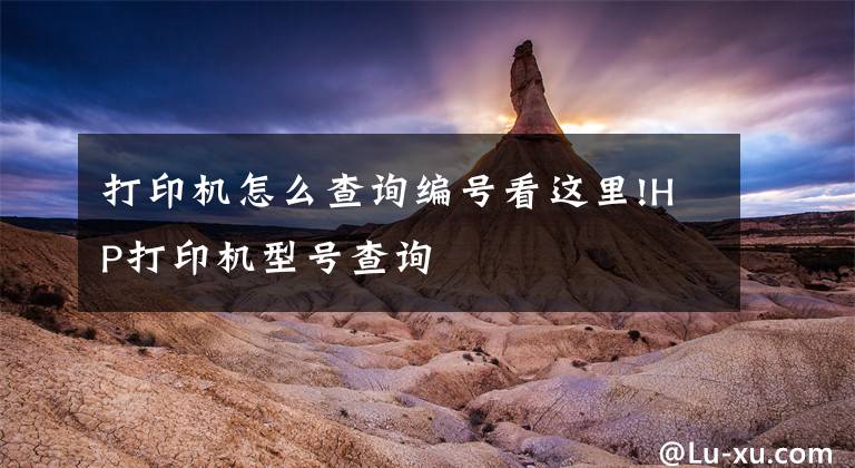 打印机怎么查询编号看这里!HP打印机型号查询