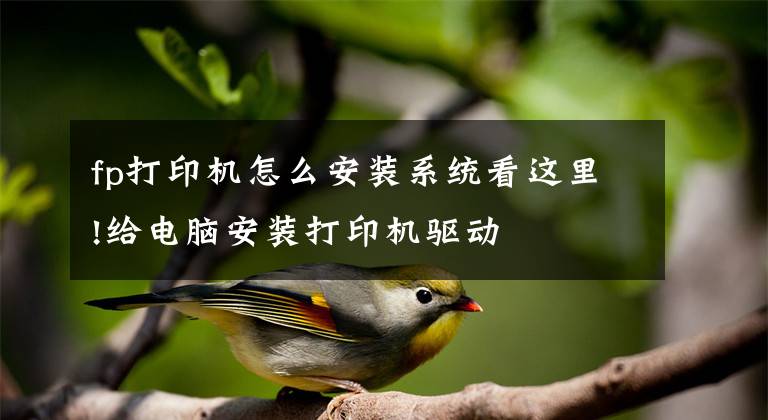 fp打印机怎么安装系统看这里!给电脑安装打印机驱动