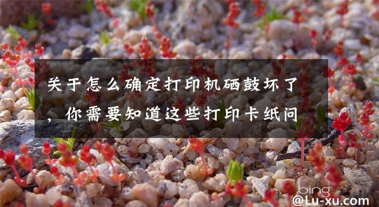 关于怎么确定打印机硒鼓坏了,你需要知道这些打印卡纸问题点解析及处理方法