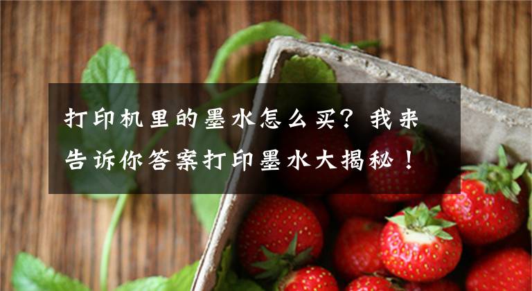 打印机里的墨水怎么买？我来告诉你答案打印墨水大揭秘！选染料墨水还是颜料墨水？