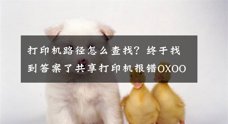 打印机路径怎么查找？终于找到答案了共享打印机报错OXOOOOO11B该怎么修复