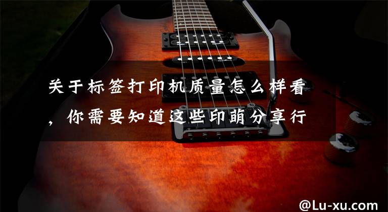 关于标签打印机质量怎么样看,你需要知道这些印萌分享行业小知识:打印机的好坏评价标准是什么?