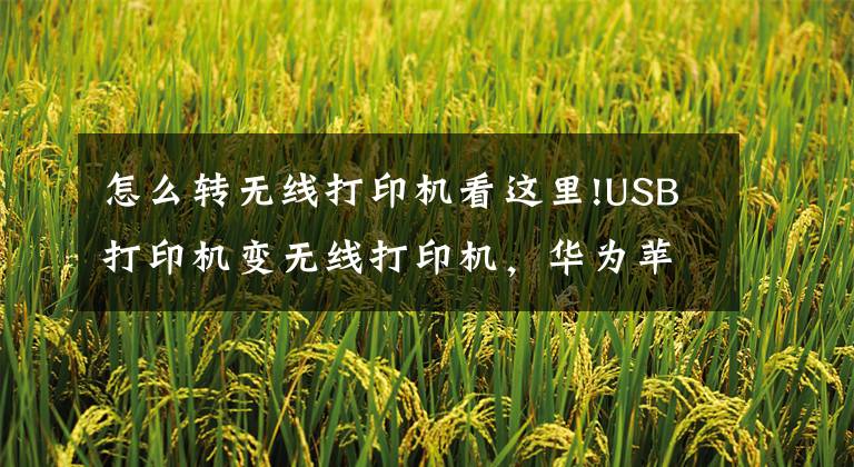 怎么转无线打印机看这里!USB打印机变无线打印机，华为苹果小米一键打印