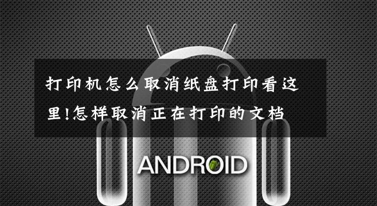 打印机怎么取消纸盘打印看这里!怎样取消正在打印的文档