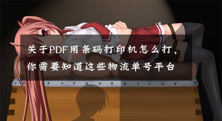 关于PDF用条码打印机怎么打,你需要知道这些物流单号平台怎么从PDF调用条码打印机打印标签?
