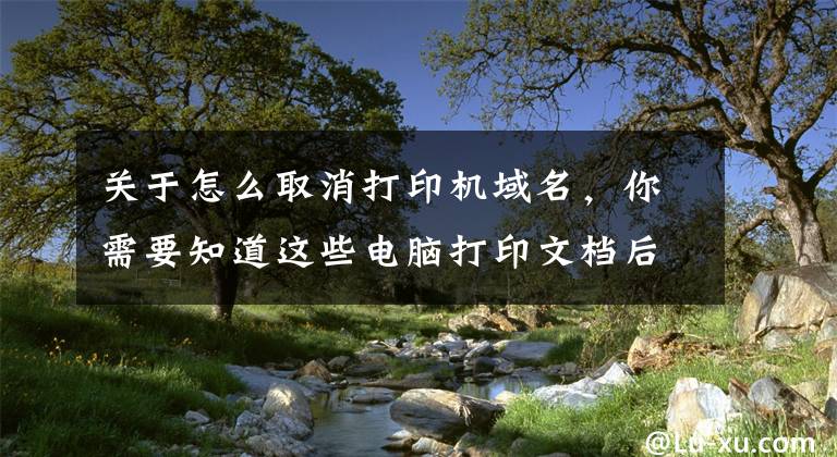 关于怎么取消打印机域名，你需要知道这些电脑打印文档后出现了隐藏的网站链接怎么去除