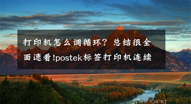 打印机怎么调循环?总结很全面速看!postek标签打印机连续打印怎么设置