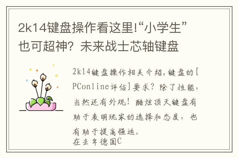 2k14键盘操作看这里!“小学生”也可超神？未来战士芯轴键盘