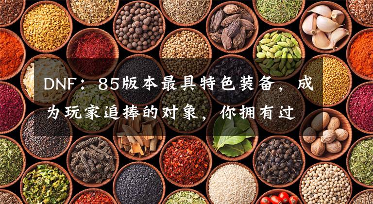 DNF:85版本最具特色装备,成为玩家追捧的对象,你拥有过吗?