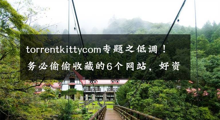 torrentkittycom专题之低调！务必偷偷收藏的6个网站，好资源全由它们贡献