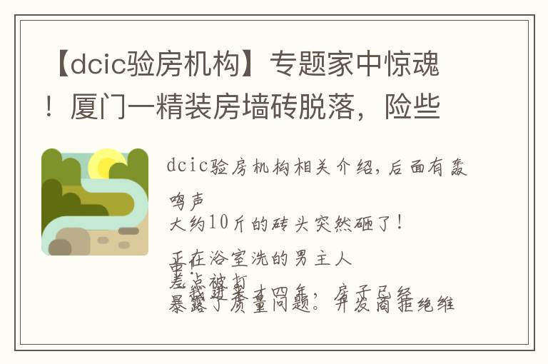 【dcic验房机构】专题家中惊魂！厦门一精装房墙砖脱落，险些砸中业主！开发商说：过保了不管