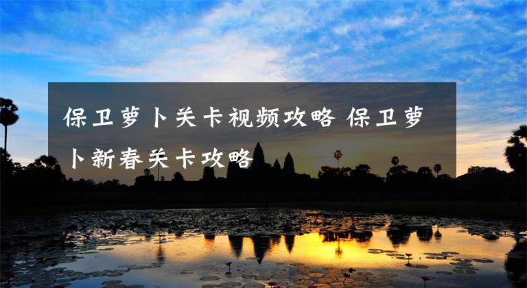 保卫萝卜关卡视频攻略 保卫萝卜新春关卡攻略