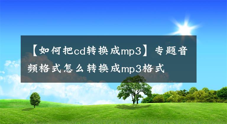 【如何把cd转换成mp3】专题音频格式怎么转换成mp3格式