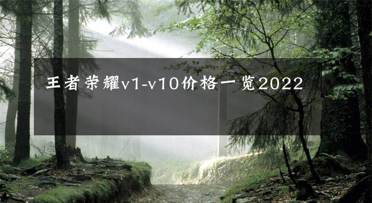 王者荣耀v1-v10价格一览2022