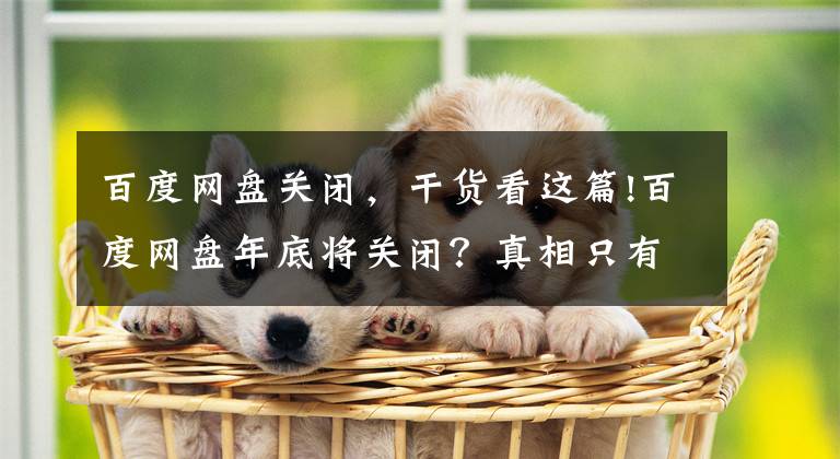 百度网盘关闭，干货看这篇!百度网盘年底将关闭？真相只有一个！