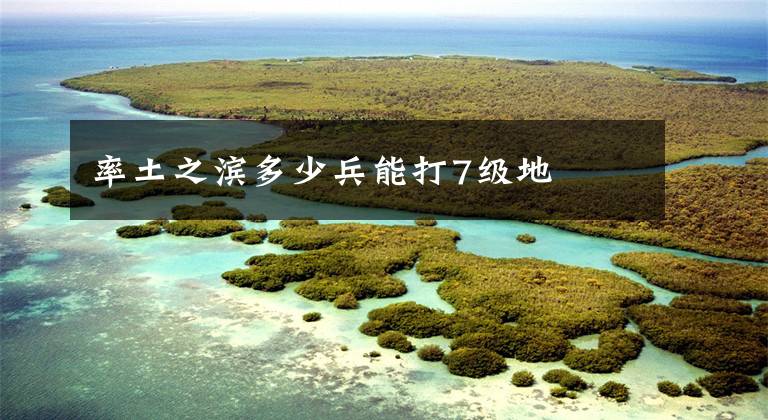 率土之滨多少兵能打7级地