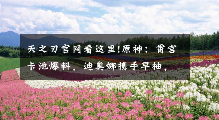 天之刃官网看这里!原神:霄宫卡池爆料,迪奥娜携手早柚,武器池天空之刃再次up