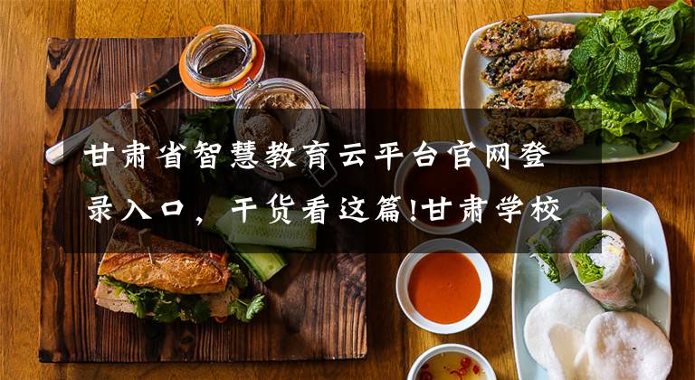 甘肃省智慧教育云平台官网登录入口，干货看这篇!甘肃学校美育云平台上线