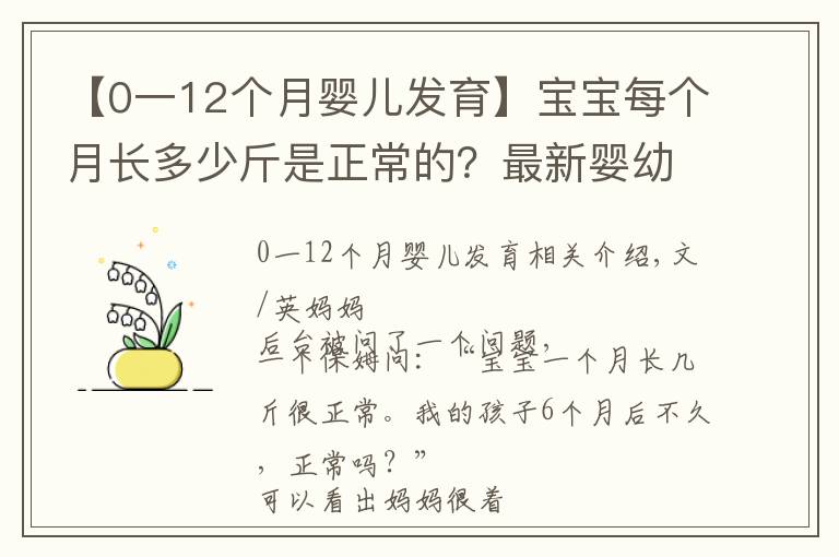 【0一12个月婴儿发育】宝宝每个月长多少斤是正常的?最新婴幼儿体重对照表,家长请收好