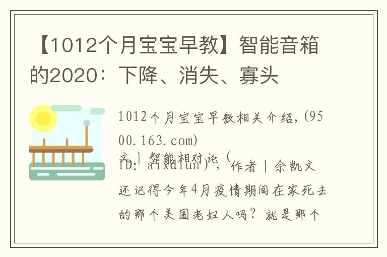 【1012个月宝宝早教】智能音箱的2020:下降、消失、寡头
