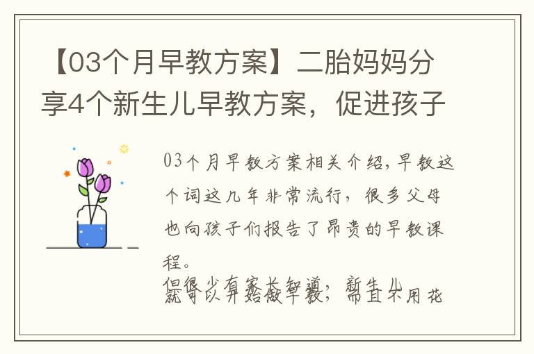 【03个月早教方案】二胎妈妈分享4个新生儿早教方案,促进孩子智力发育,在家中完成
