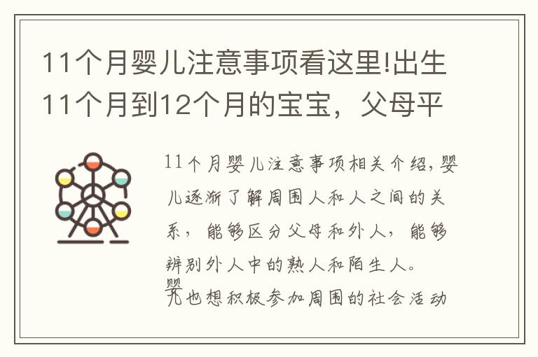 11个月婴儿注意事项看这里!出生11个月到12个月的宝宝,父母平时应该注意哪些小细节?(上)