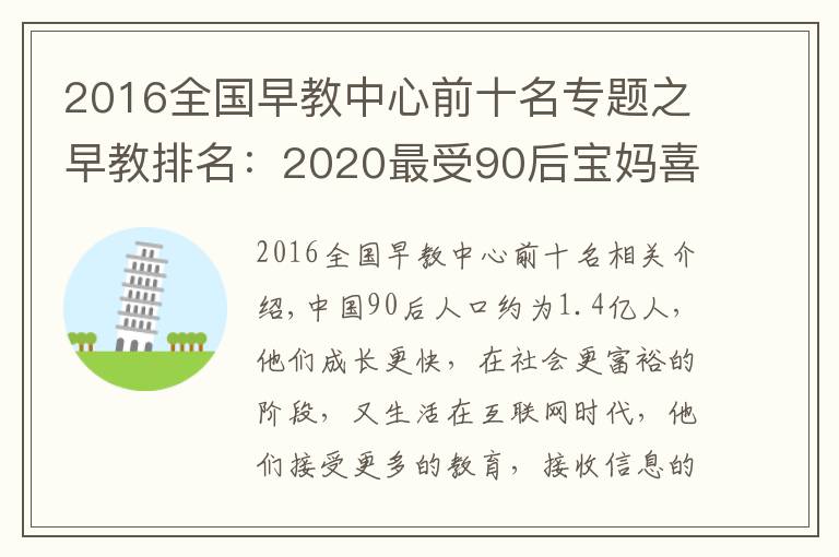 2016全国早教中心前十名专题之早教排名:2020最受90后宝妈喜爱十大早教机构,BBunion稳居前三