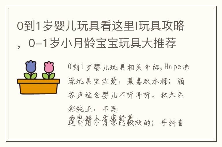 0到1岁婴儿玩具看这里!玩具攻略,0-1岁小月龄宝宝玩具大推荐
