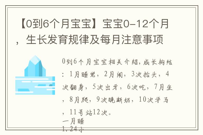 【0到6个月宝宝】宝宝0-12个月,生长发育规律及每月注意事项,建议收藏
