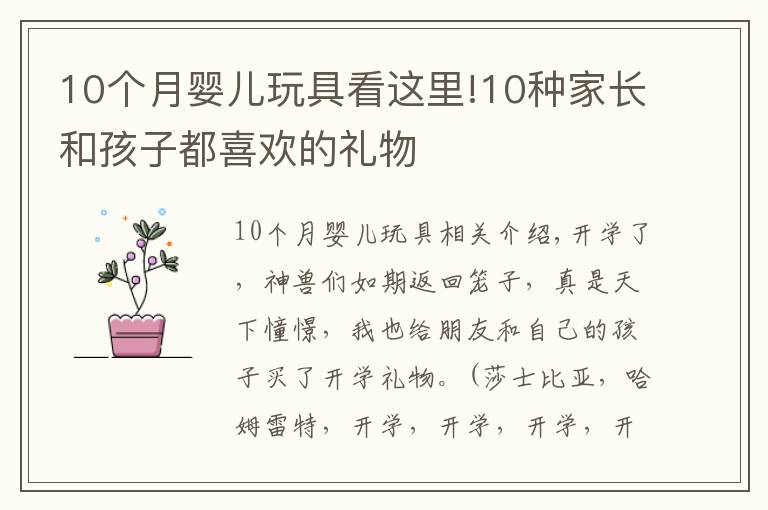 10个月婴儿玩具看这里!10种家长和孩子都喜欢的礼物