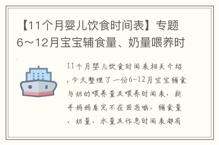 【11个月婴儿饮食时间表】专题6~12月宝宝辅食量、奶量喂养时间表,新手妈妈收藏