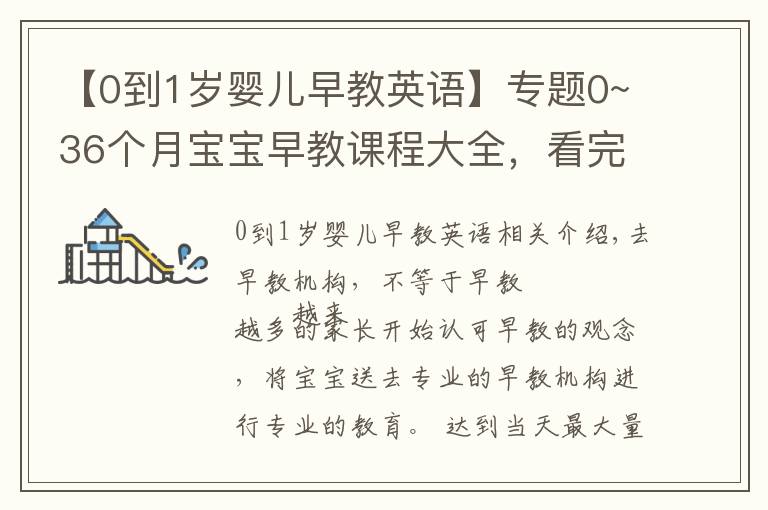 【0到1岁婴儿早教英语】专题0~36个月宝宝早教课程大全,看完99%的父母都能自己教了